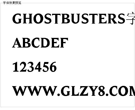 Ghostbusters字体