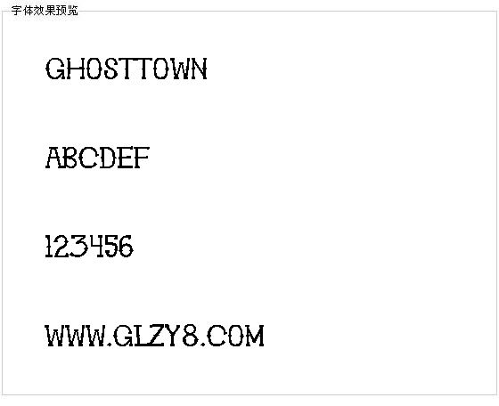 ghosttown字体