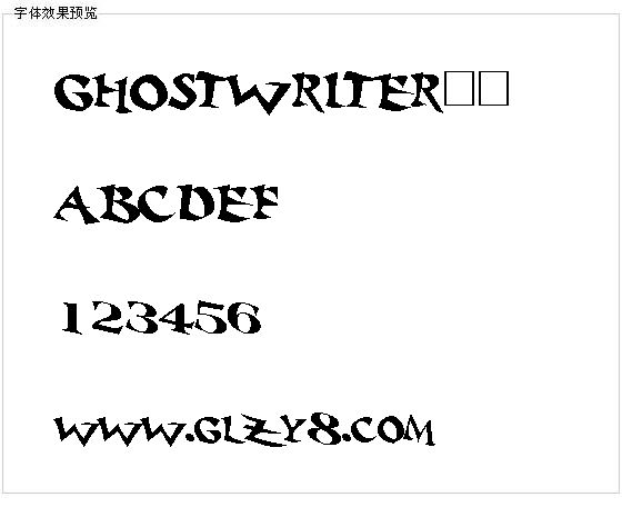 GHOSTWRITER字体