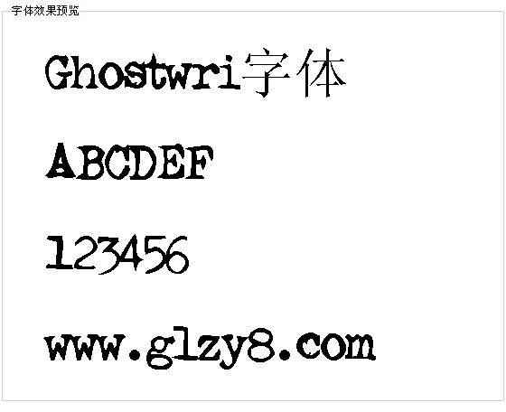 Ghostwri字体