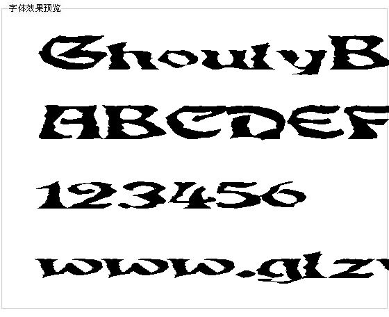 GhoulyBooly字体