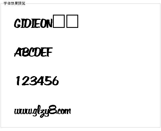 GIDIEON字体