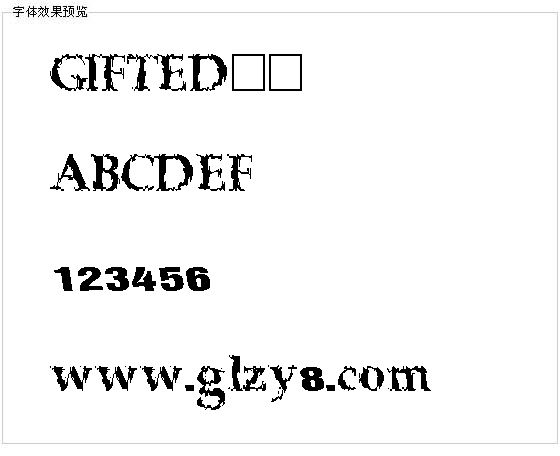 GIFTED字体