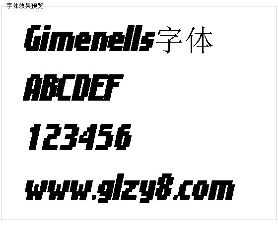 Gimenells字体