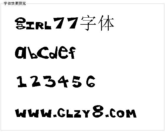 Girl77字体