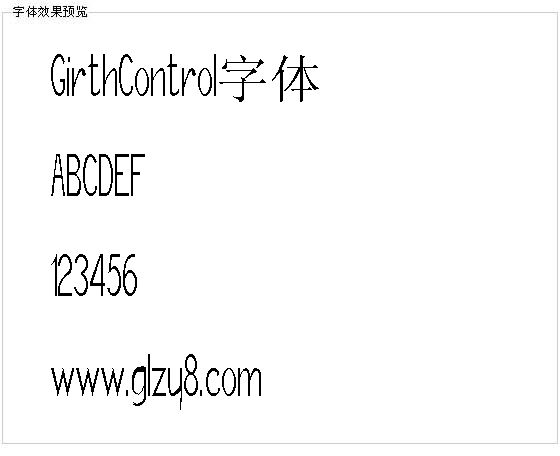 GirthControl字体