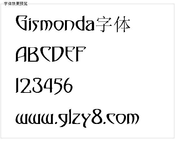 Gismonda字体