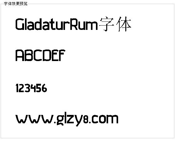 GladaturRum字体