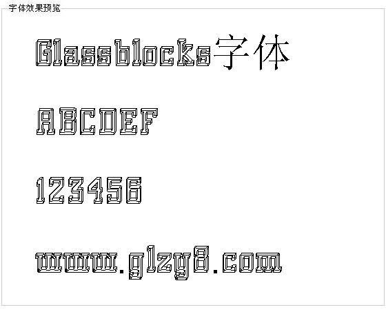 Glassblocks字体