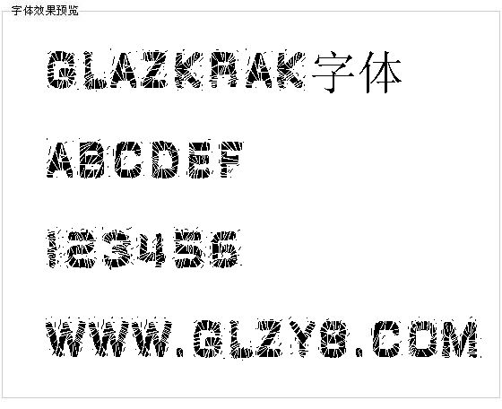 Glazkrak字体