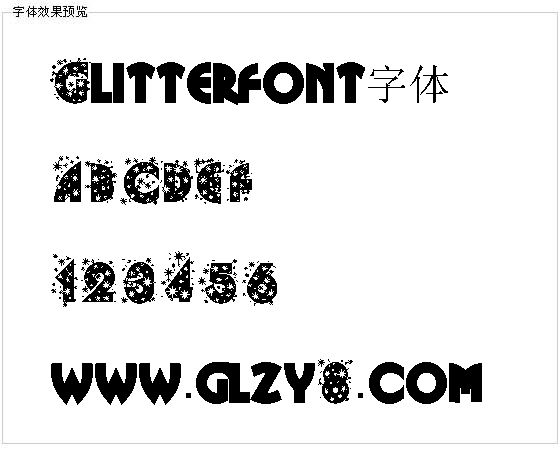 Glitterfont字体