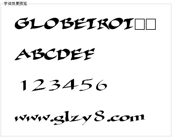 GLOBETROT字体