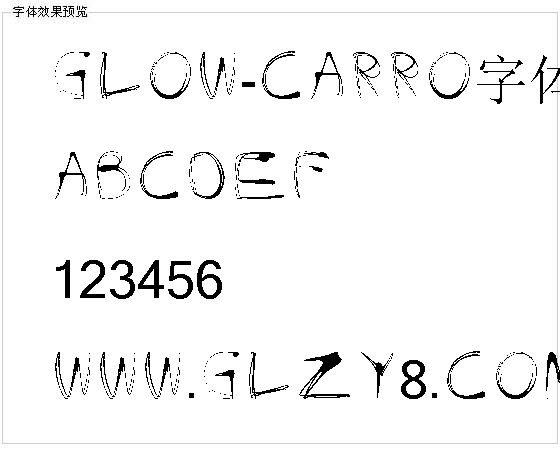 glow-carro字体