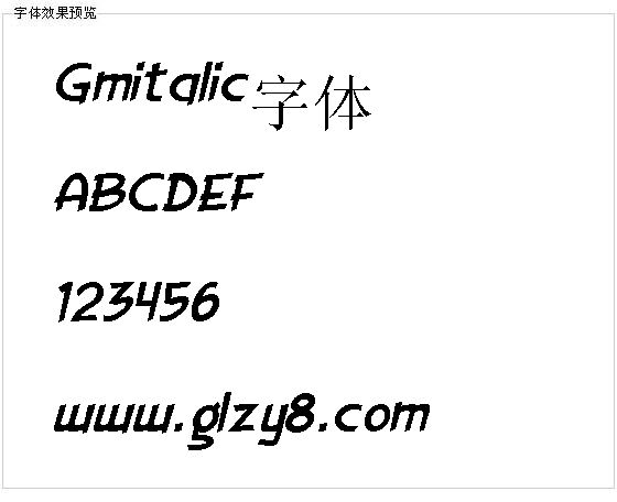 Gmitalic字体