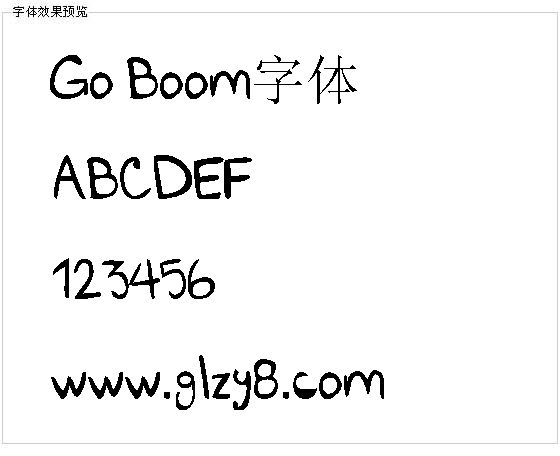 Go Boom字体