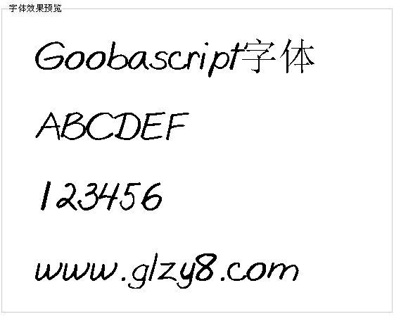 Goobascript字体