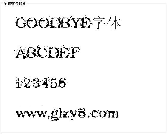 GOODBYE字体