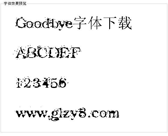 Goodbye字体下载