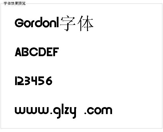 Gordonl字体