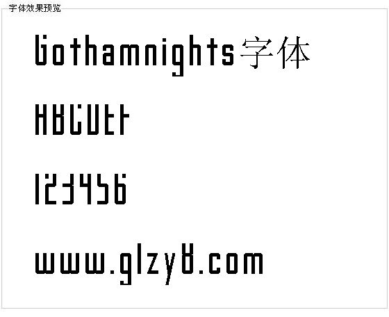 Gothamnights字体