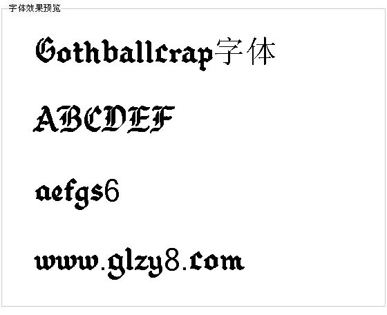 Gothballcrap字体