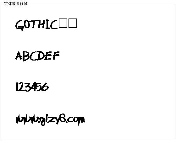 GOTHIC字体