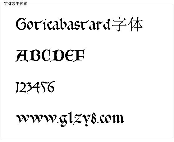 Goticabastard字体