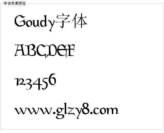 Goudy字体