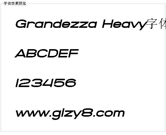 Grandezza Heavy字体