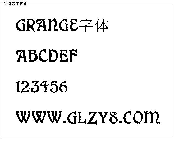 Grange字体