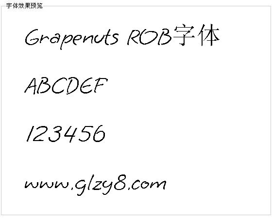 Grapenuts ROB字体