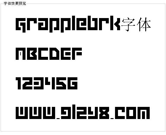 Grapplebrk字体