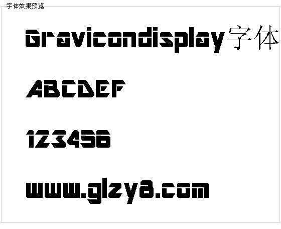 Gravicondisplay字体