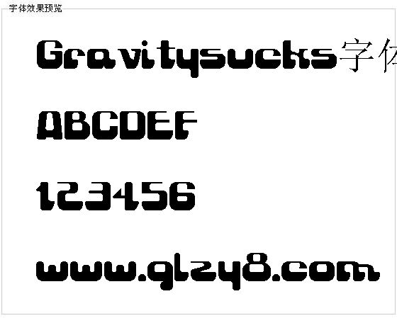 Gravitysucks字体