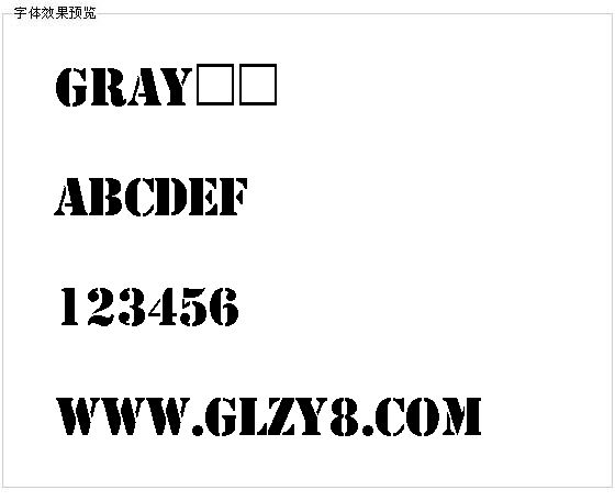 GRAY字体