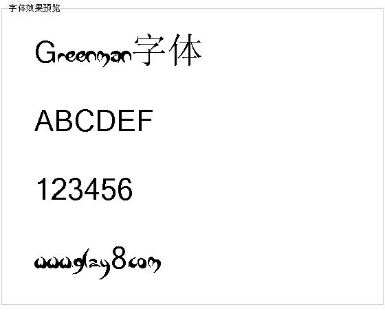 Greenman字体