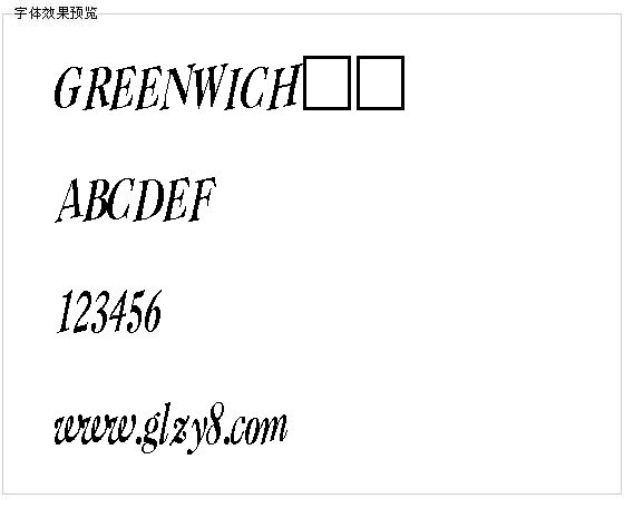 GREENWICH字体