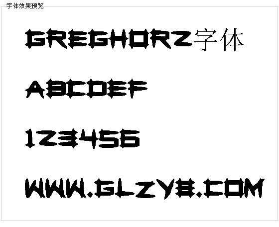 GREGHOR2字体