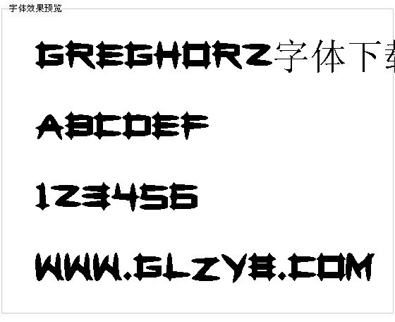 Greghor2字体下载