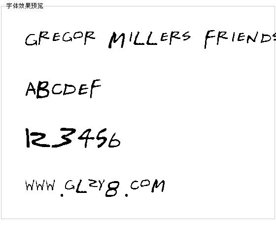 Gregor Millers Friends Font字体