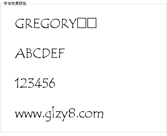 GREGORY字体