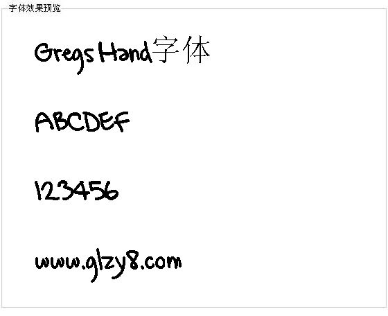 Gregs Hand字体