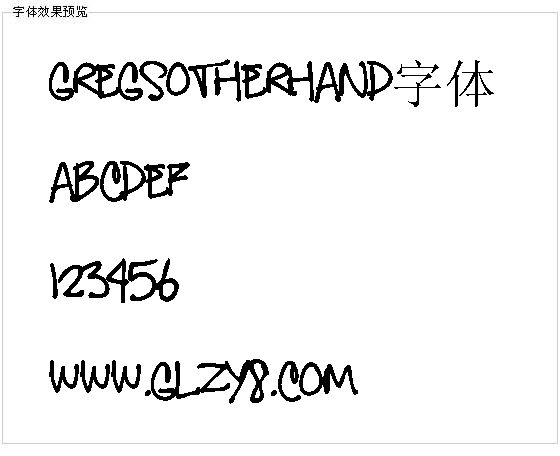 Gregsotherhand字体