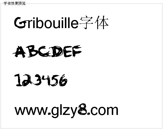 Gribouille字体