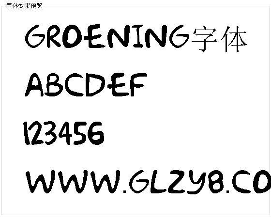 Groening字体