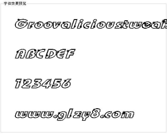 Groovalicioustweak字体