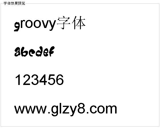 Groovy字体