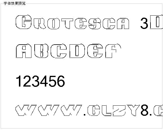 Grotesca 3D字体