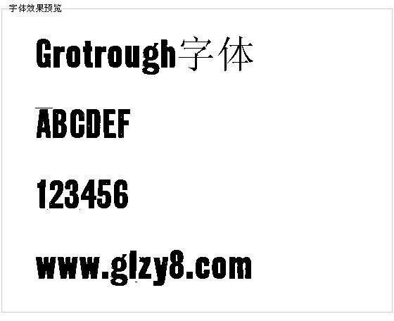 Grotrough字体