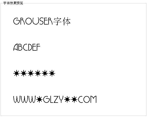 Grouser字体